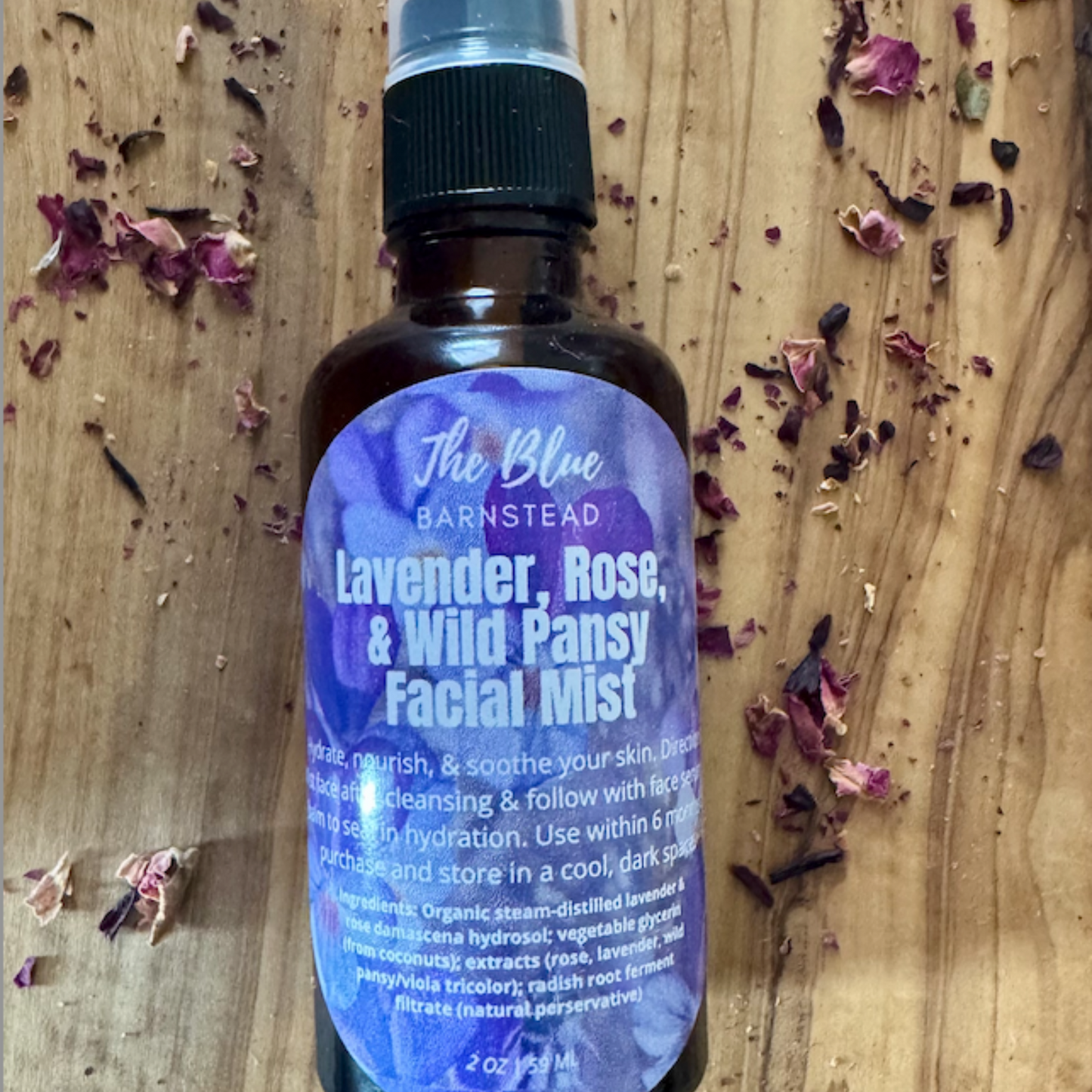 Lavender, Rose, & Wild Pansy Hydrating Facial Mist